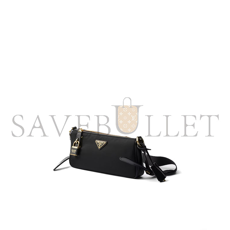 PRADA SMALL RE-NYLON AND LEATHER SHOULDER BAG 1BC234 (27*13*4cm) PRADA SMALL RE-NYLON AND LEATHER SHOULDER BAG 1BC234 (27*13*4cm)